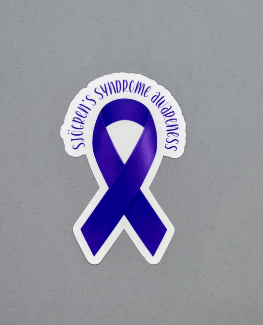 Sjogren's Syndrome Awareness Ribbon Sticker