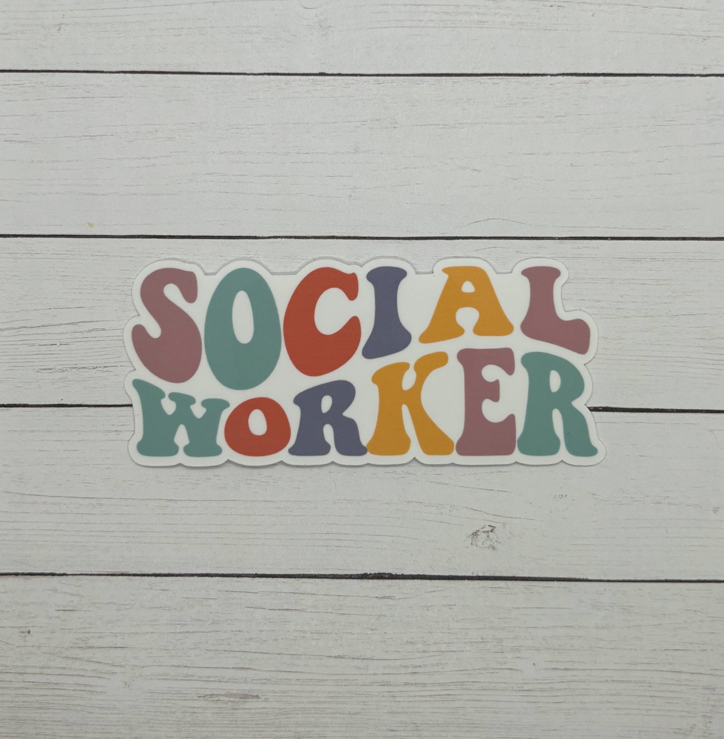 Social Worker Retro Sticker