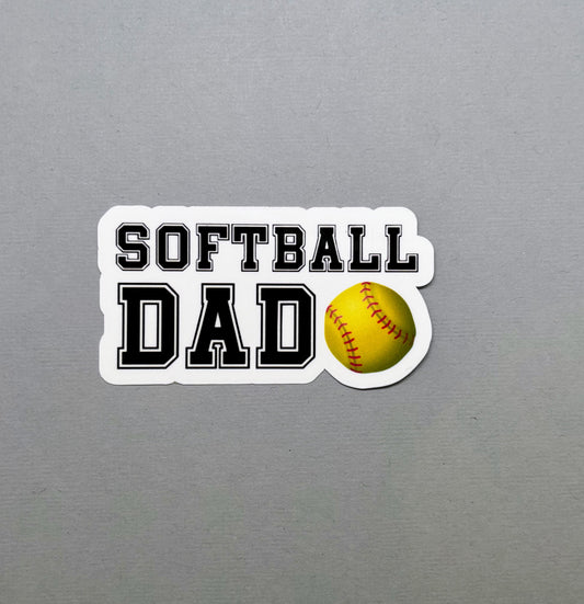 Softball Dad Sticker