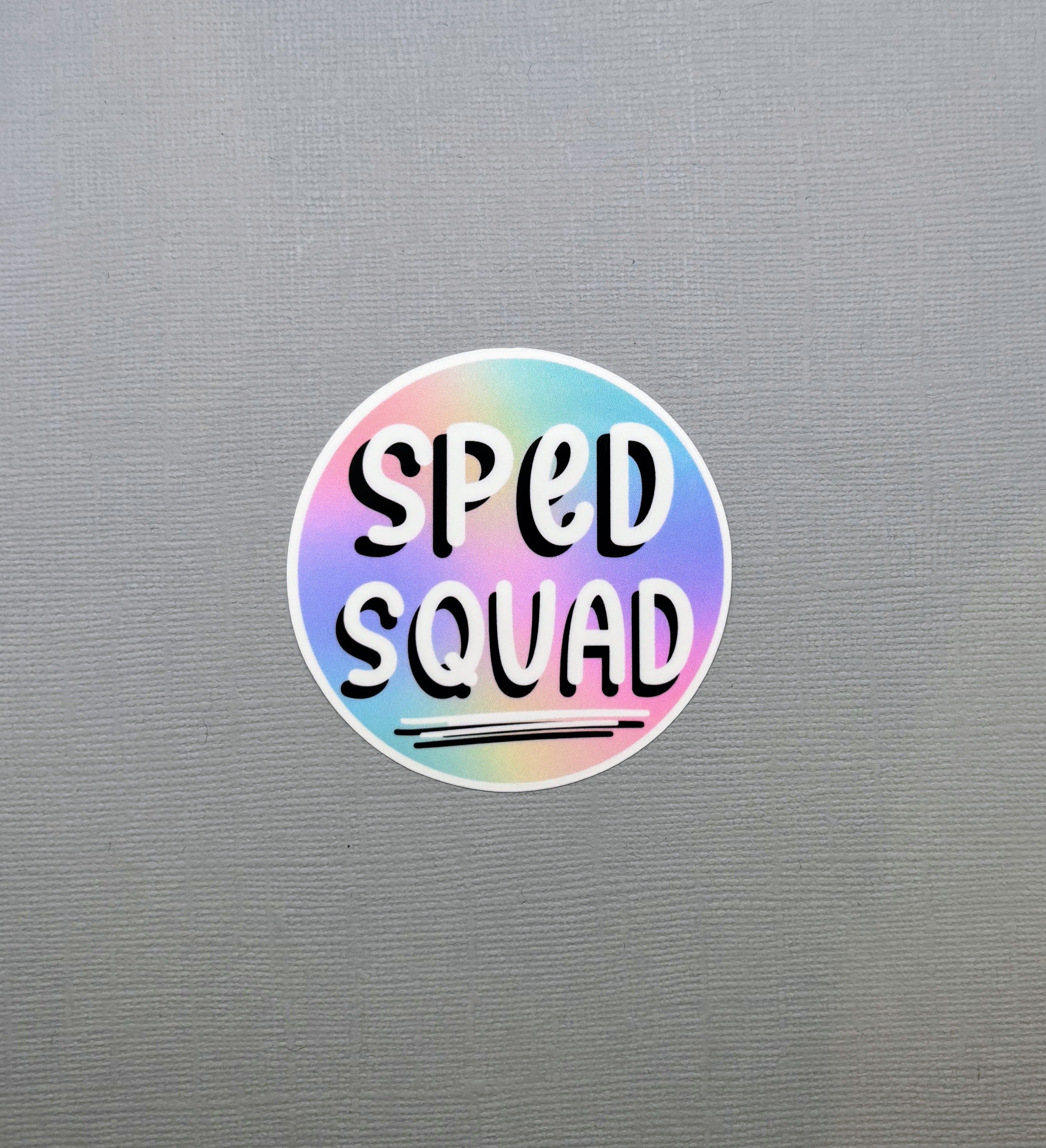 SPED Squad Circle Sticker – Made with Monday