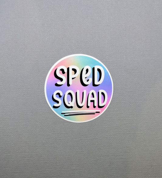 SPED Squad Circle Sticker