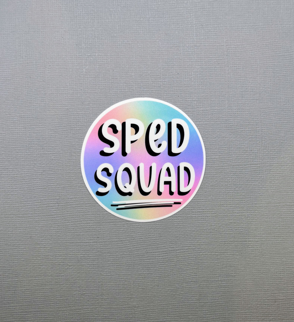 SPED Squad Circle Sticker – Made with Monday
