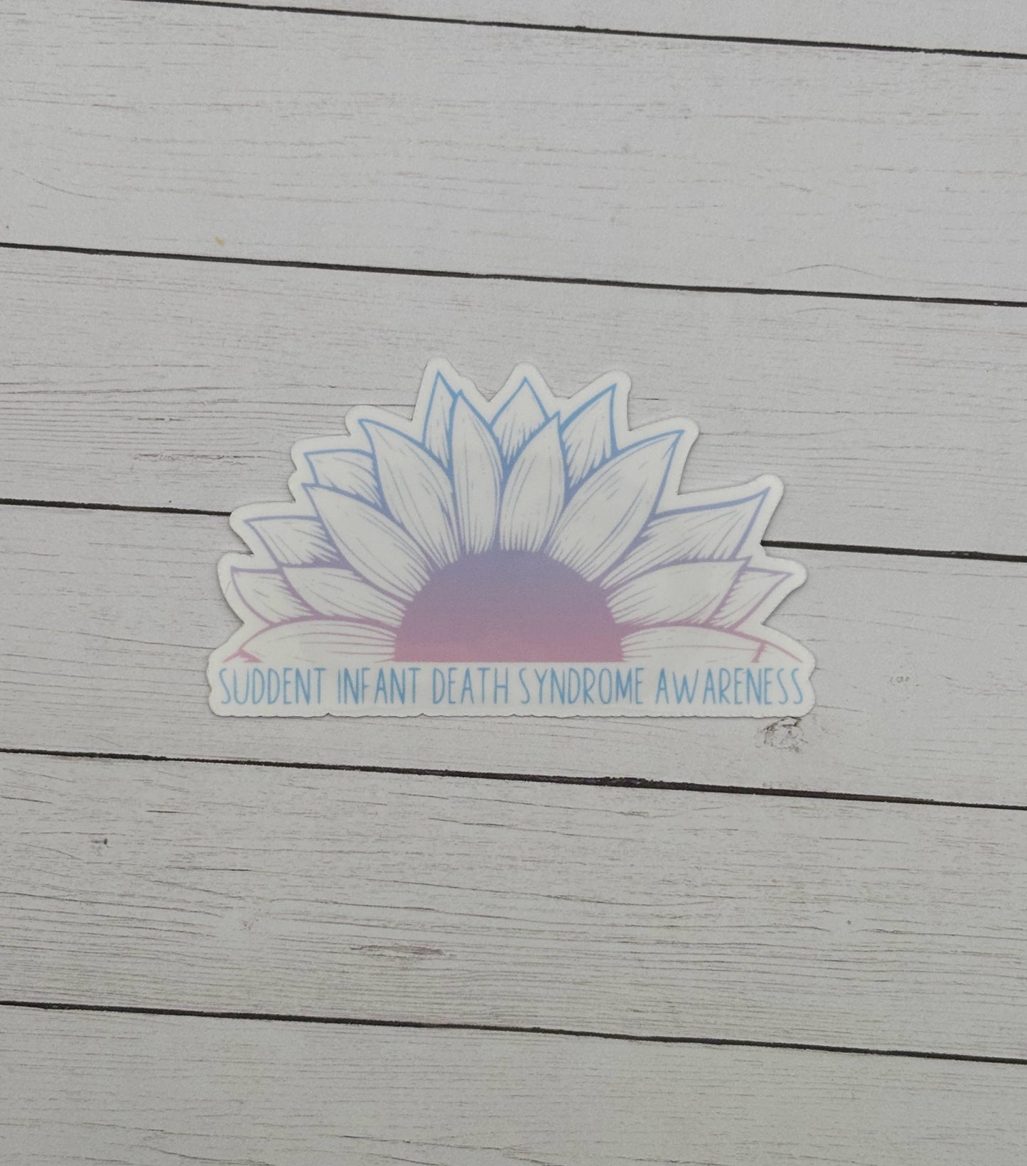 Sudden Infant Death Syndrome Awareness Sunflower Sticker