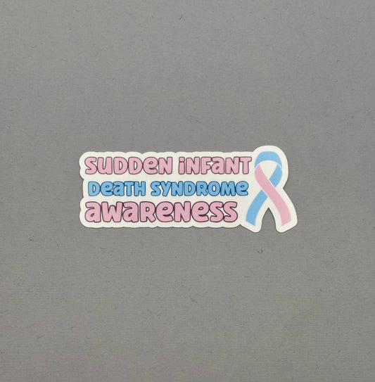 Sudden Infant Death Syndrome Awareness with Ribbon Sticker