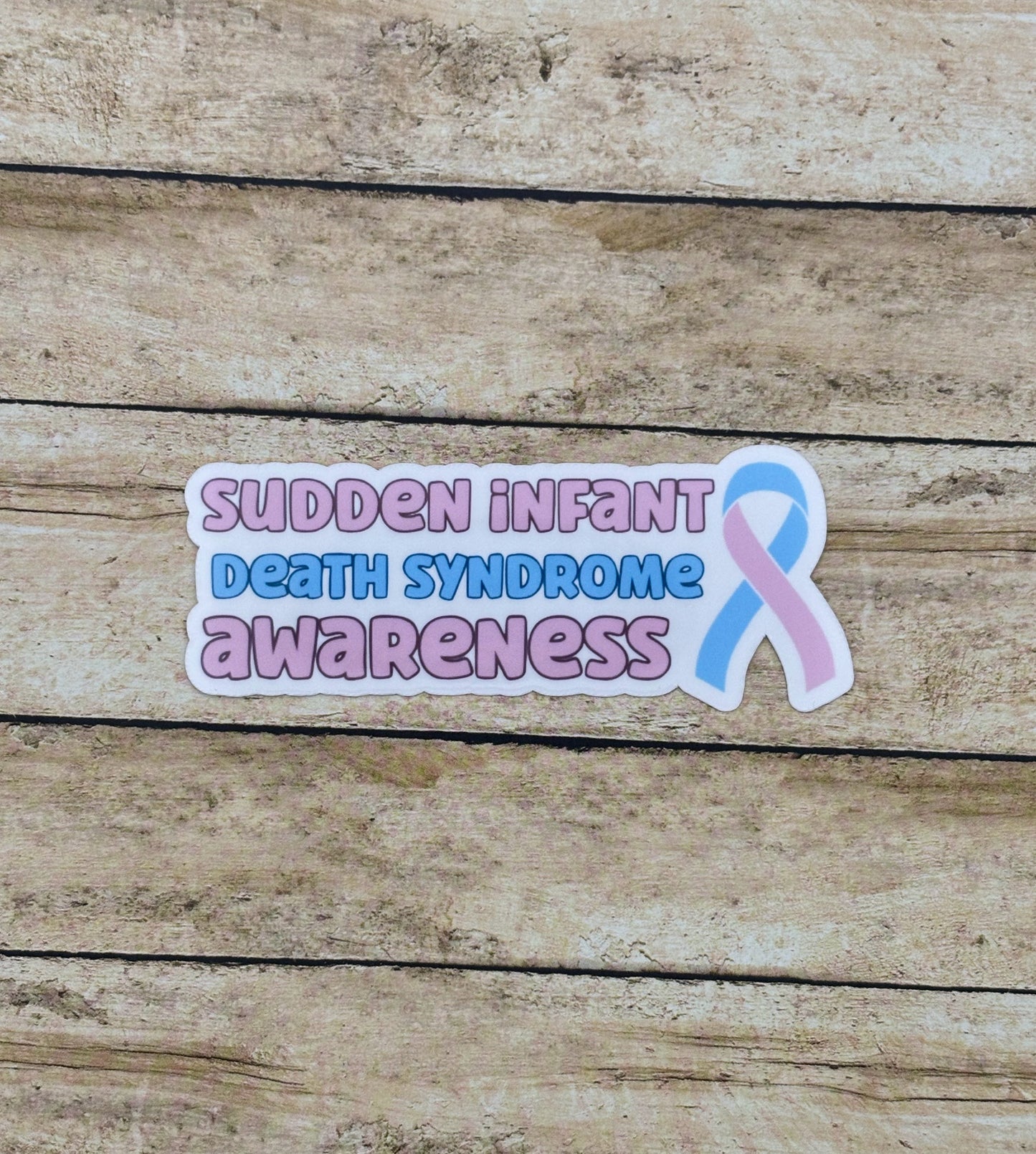 Sudden Infant Death Syndrome Awareness with Ribbon Sticker