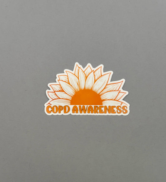 COPD Awareness Sunflower Sticker