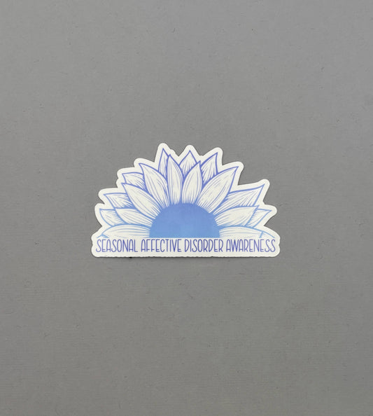 Seasonal Affective Disorder Awareness Sunflower Sticker