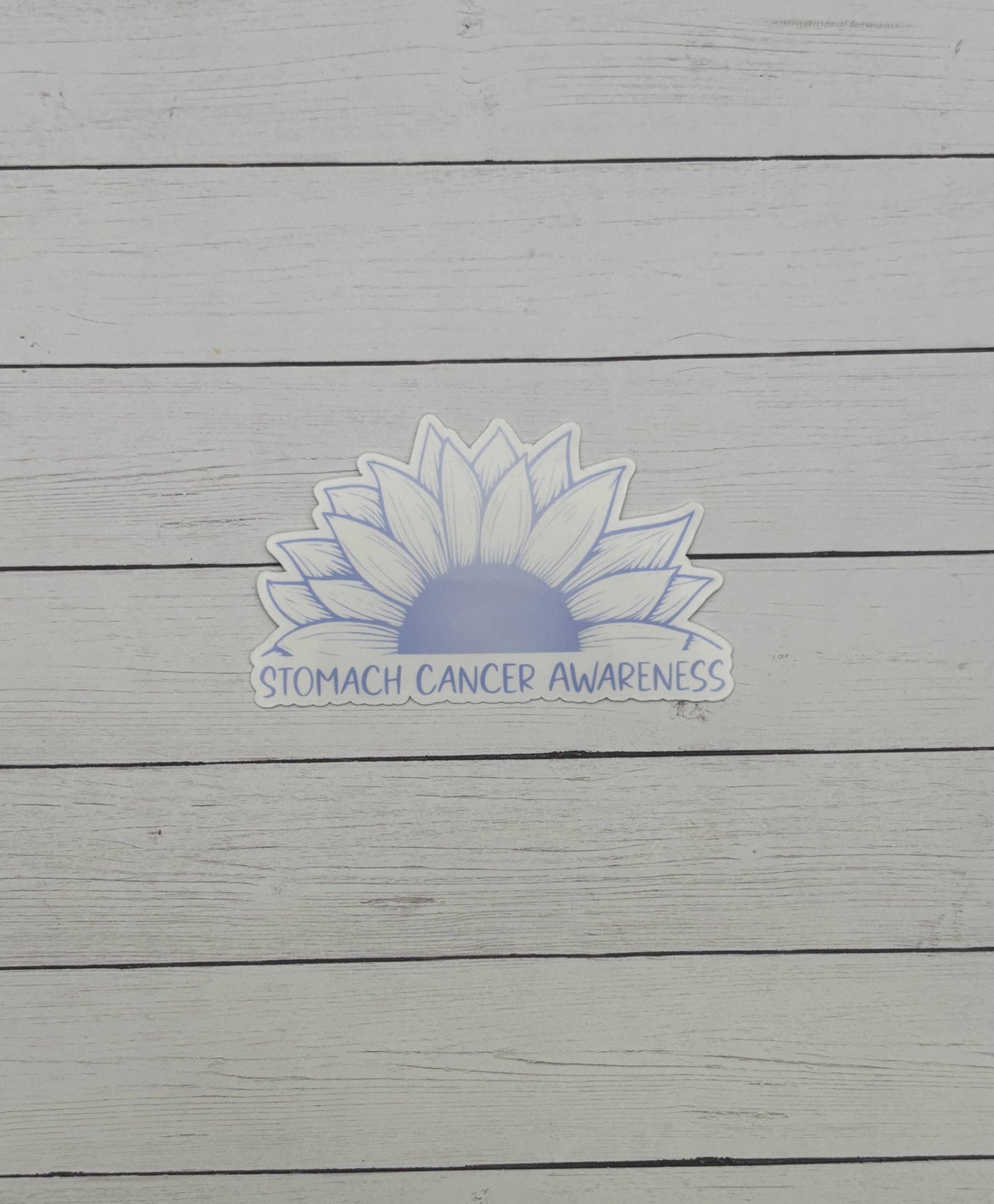 Stomach Cancer Awareness Sunflower Sticker