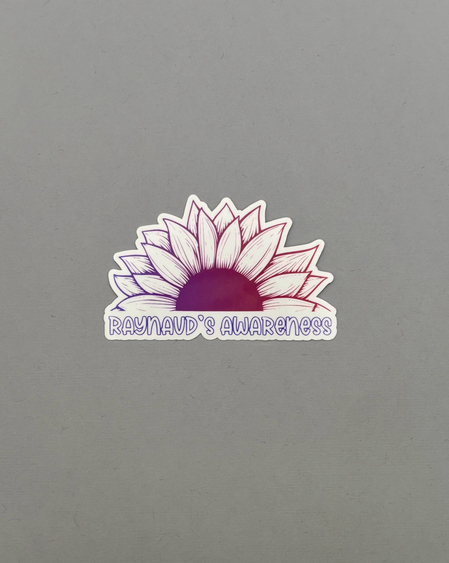 Raynaud's Awareness Sunflower Sticker