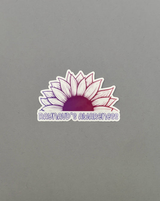 Raynaud's Awareness Sunflower Sticker