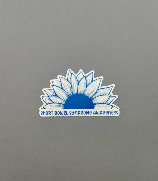 Short Bowel Syndrome Awareness Sunflower Sticker or Magnet