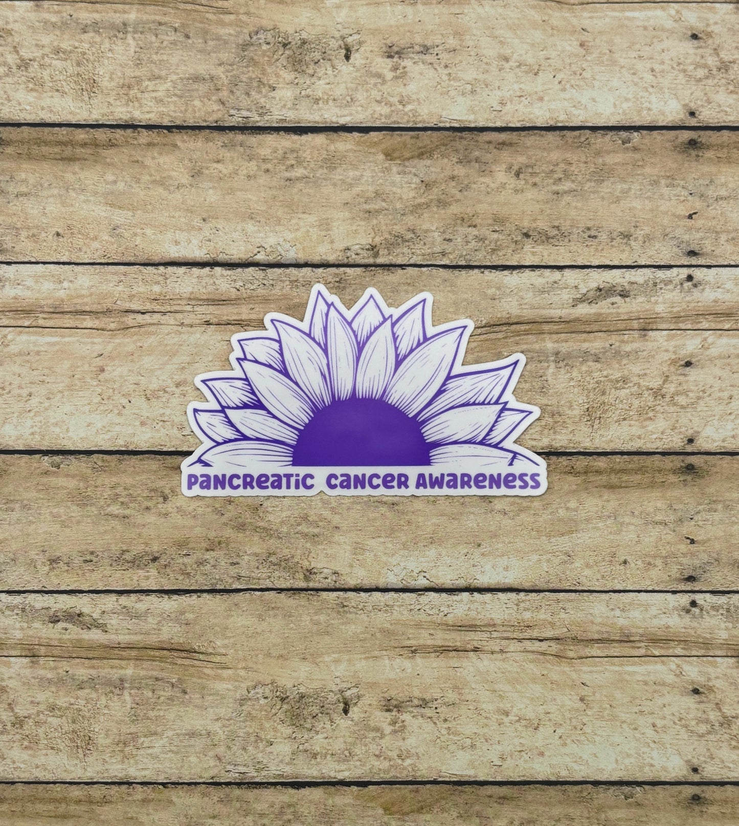 Pancreatic Cancer Awareness Sunflower Sticker