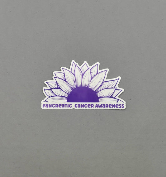 Pancreatic Cancer Awareness Sunflower Sticker