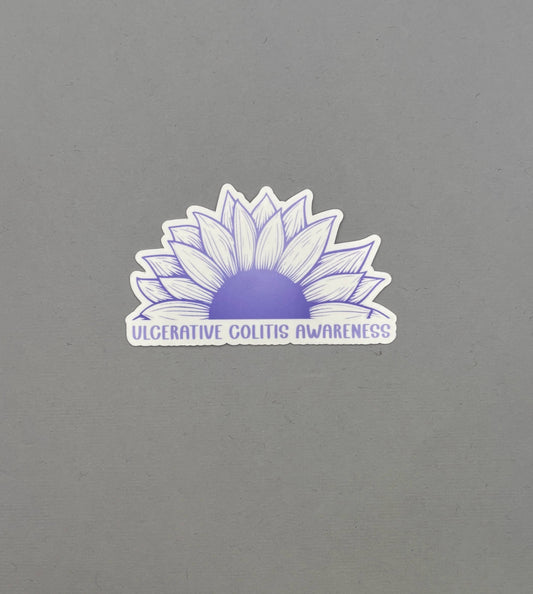 Ulcerative Colitis Awareness Sunflower Sticker