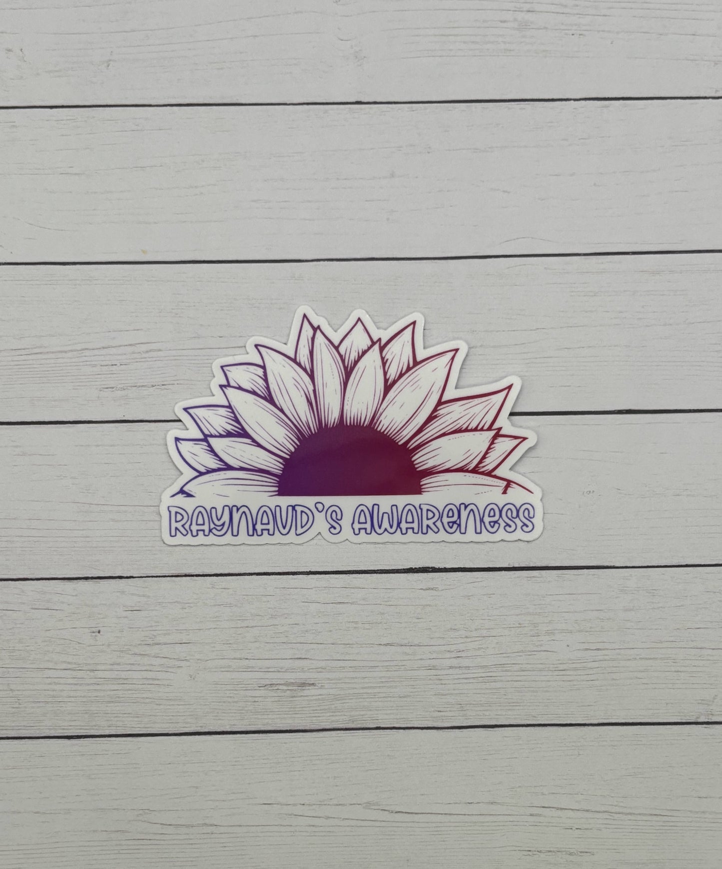 Raynaud's Awareness Sunflower Sticker