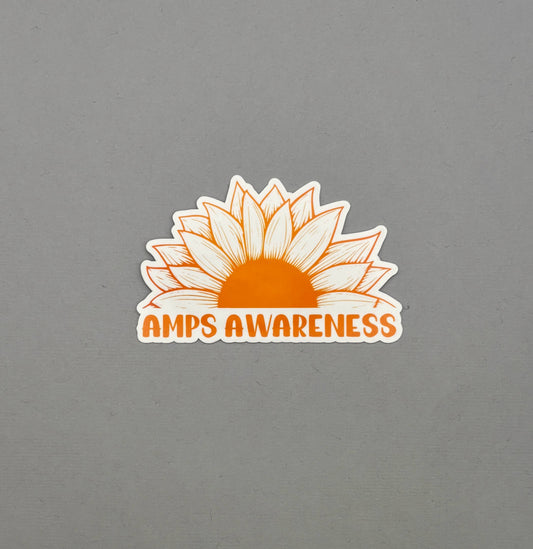 AMPS Awareness Sunflower Sticker