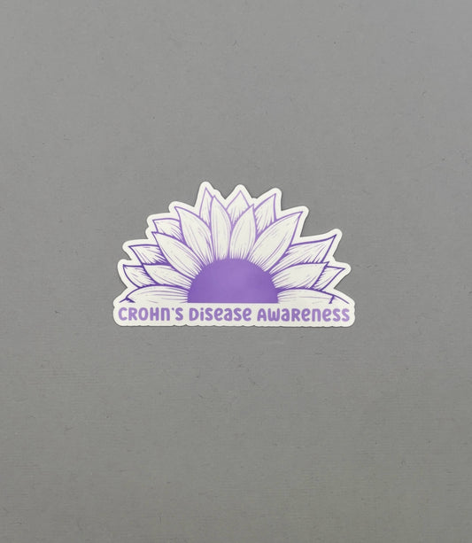 Crohn's Disease Awareness Sunflower Sticker