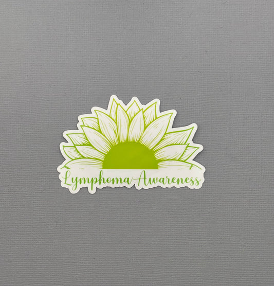 Lymphoma Awareness Sunflower Sticker or Magnet