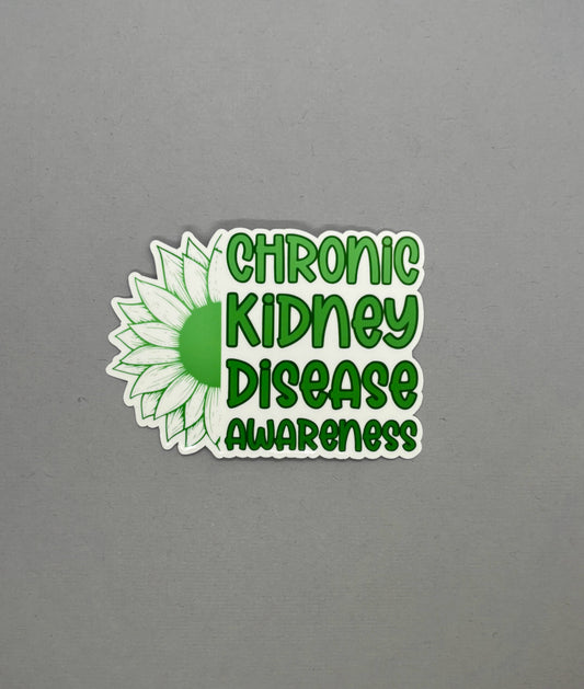 Chronic Kidney Disease Awareness Sunflower Sticker