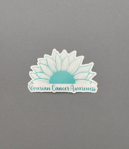 Ovarian Cancer Awareness Sunflower Sticker