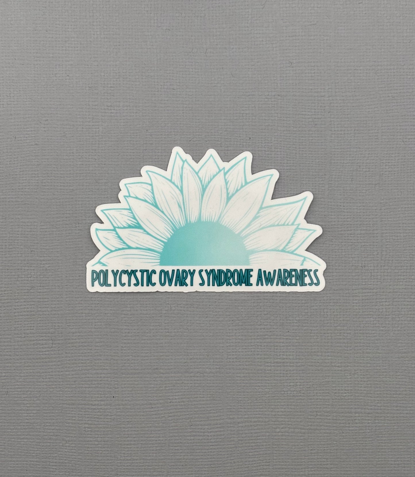 Polycystic Ovary Syndrome Awareness Sunflower Sticker