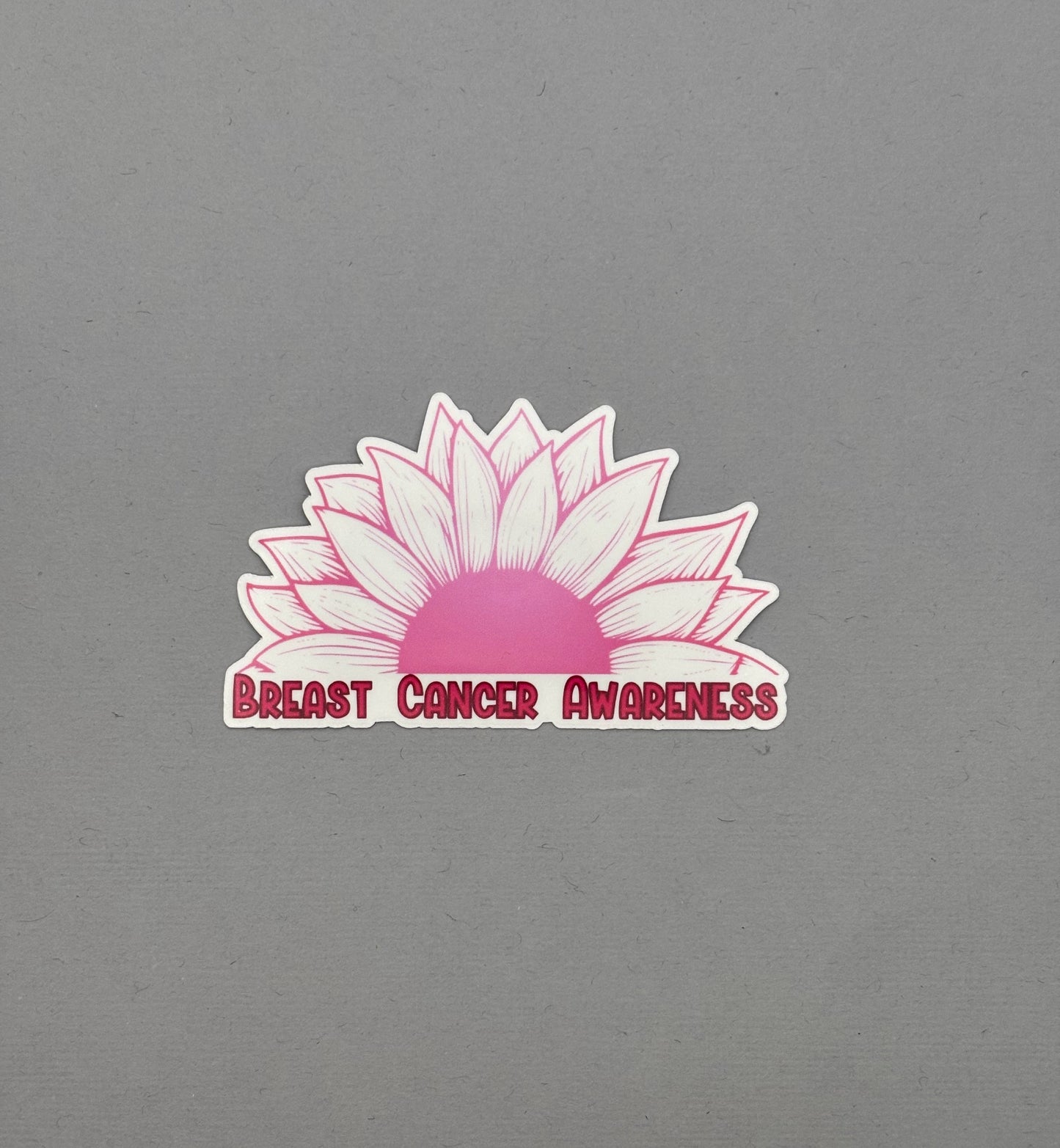 Breast Cancer Awareness Sunflower Sticker