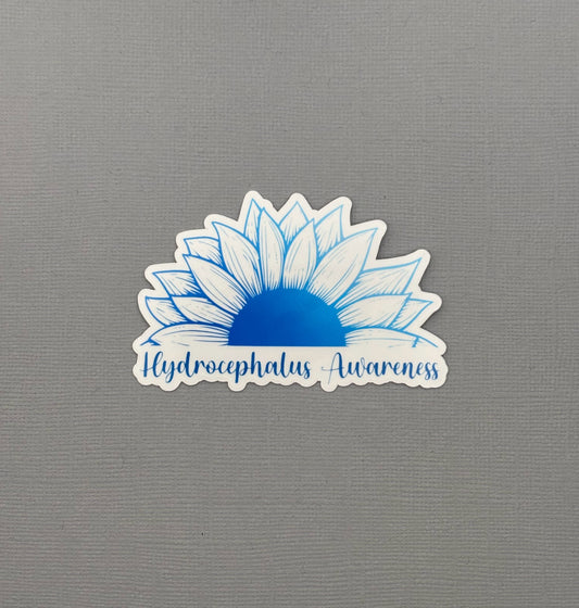 Hydrocephalus Awareness Sunflower Sticker