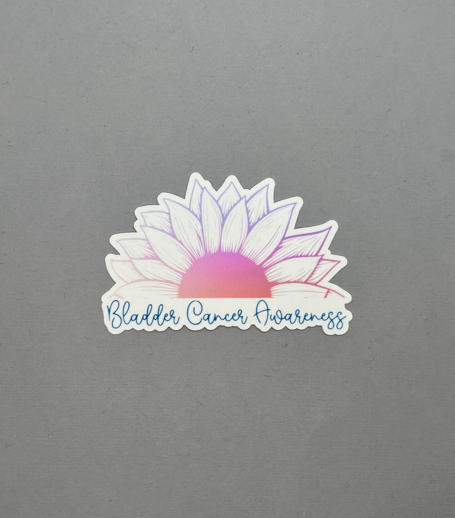 Bladder Cancer Awareness Sunflower Sticker