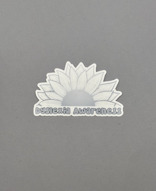 Dyslexia Awareness Sunflower Sticker