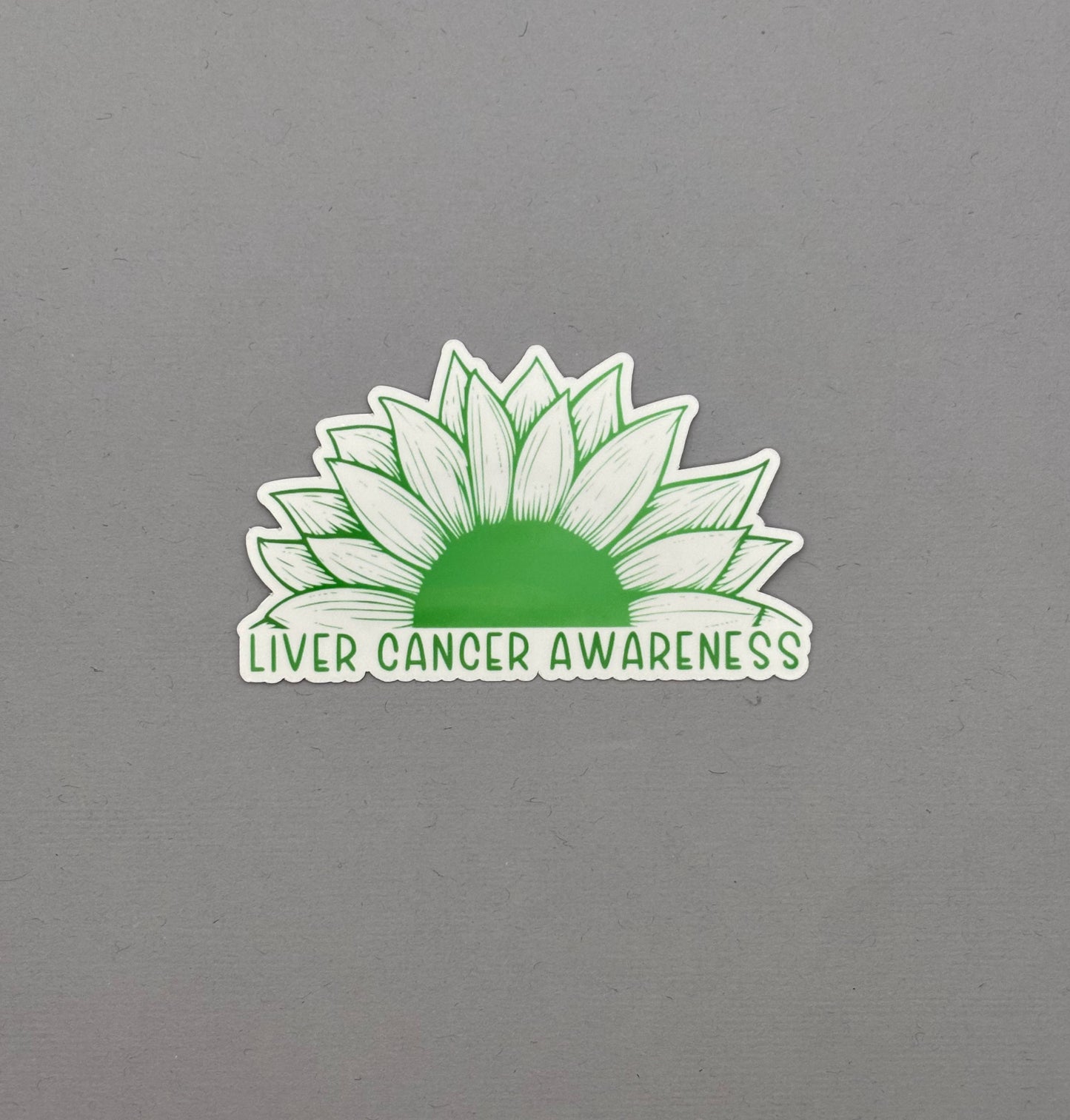 Liver Cancer Awareness Sunflower Sticker