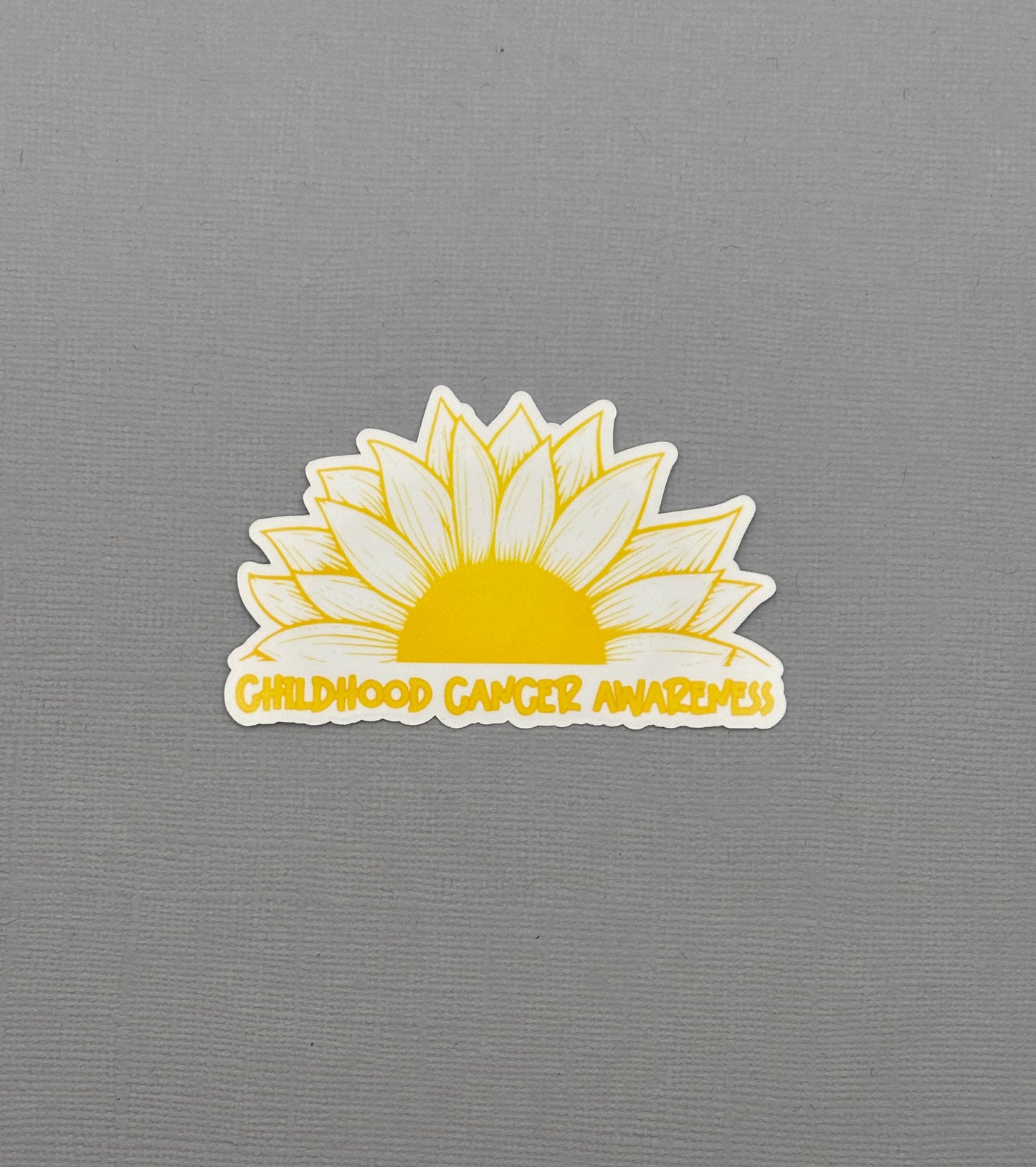 Childhood Cancer Awareness Sunflower Sticker