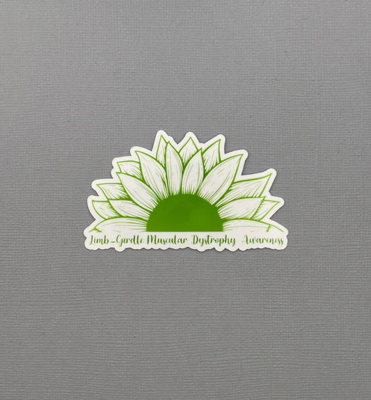 Limb-Girdle Muscular Dystrophy Awareness Sunflower Sticker