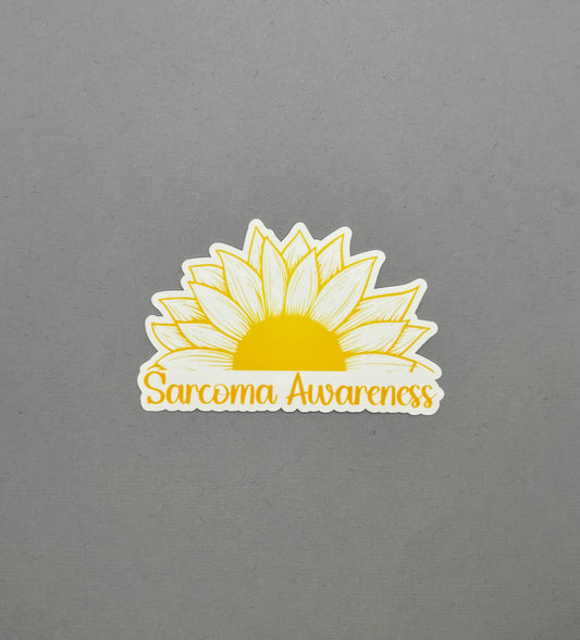 Sarcoma Awareness Sunflower Sticker