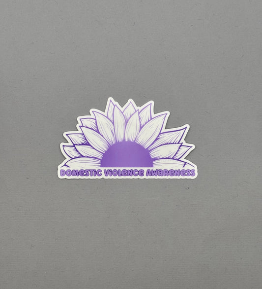 Domestic Violence Awareness Sunflower Sticker