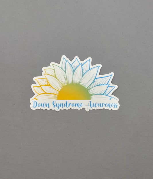 Down Syndrome Awareness Sunflower Sticker