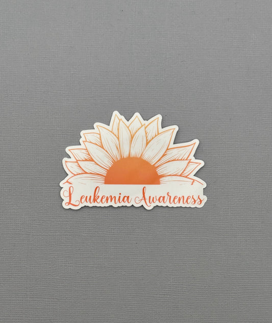 Leukemia Awareness Sunflower Sticker