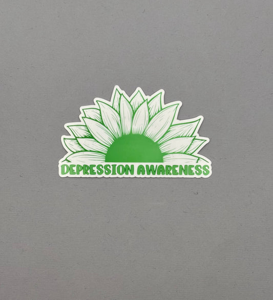 Depression Awareness Sunflower Sticker