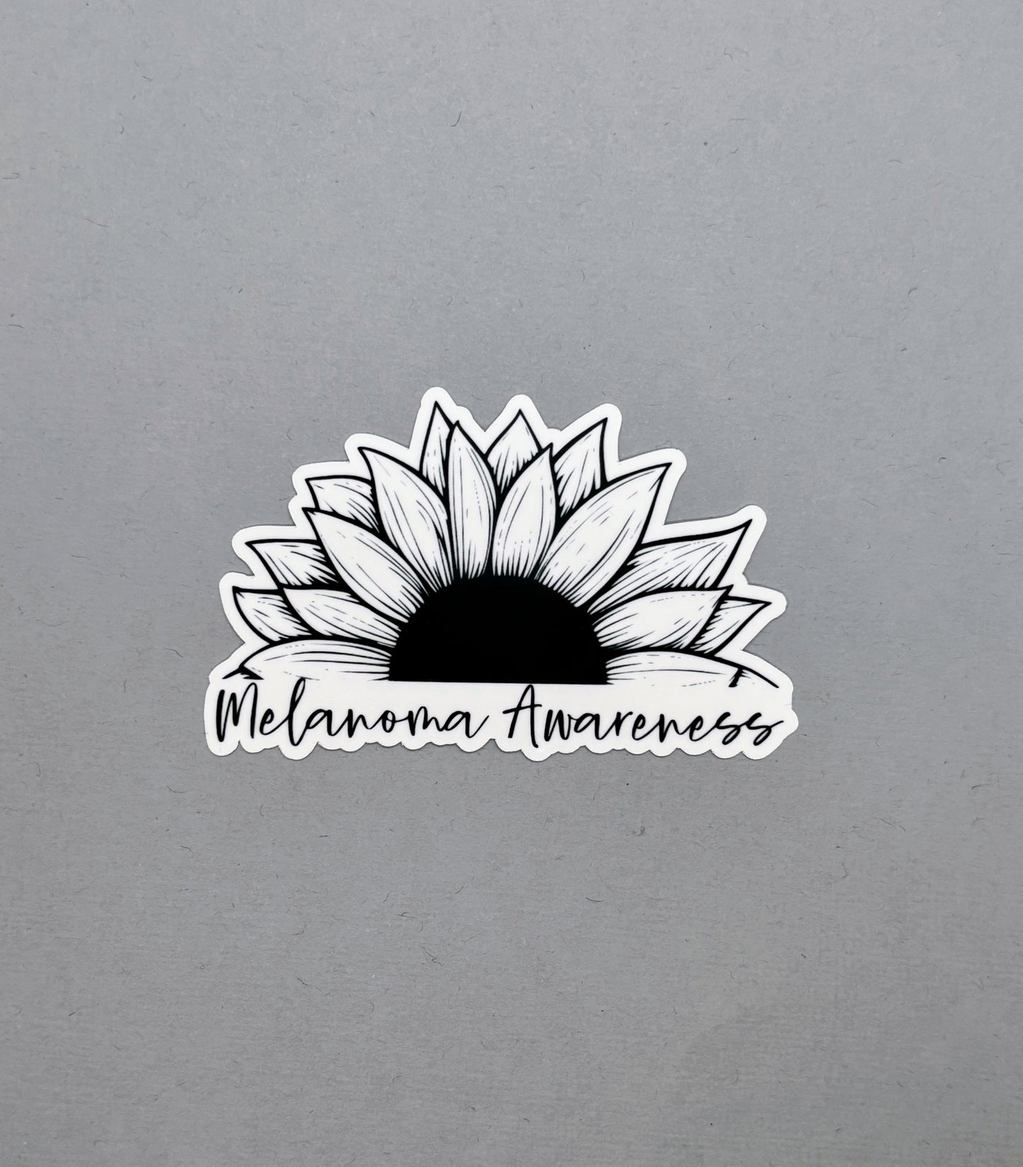 Melanoma Awareness Sunflower Sticker