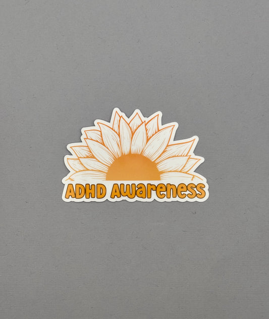 ADHD Awareness Sunflower Sticker