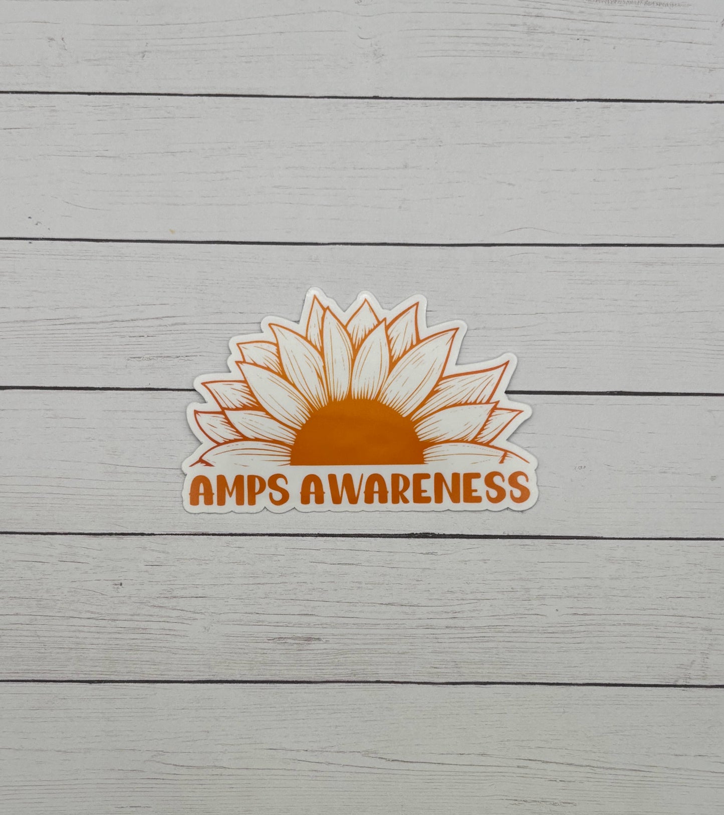 AMPS Awareness Sunflower Sticker