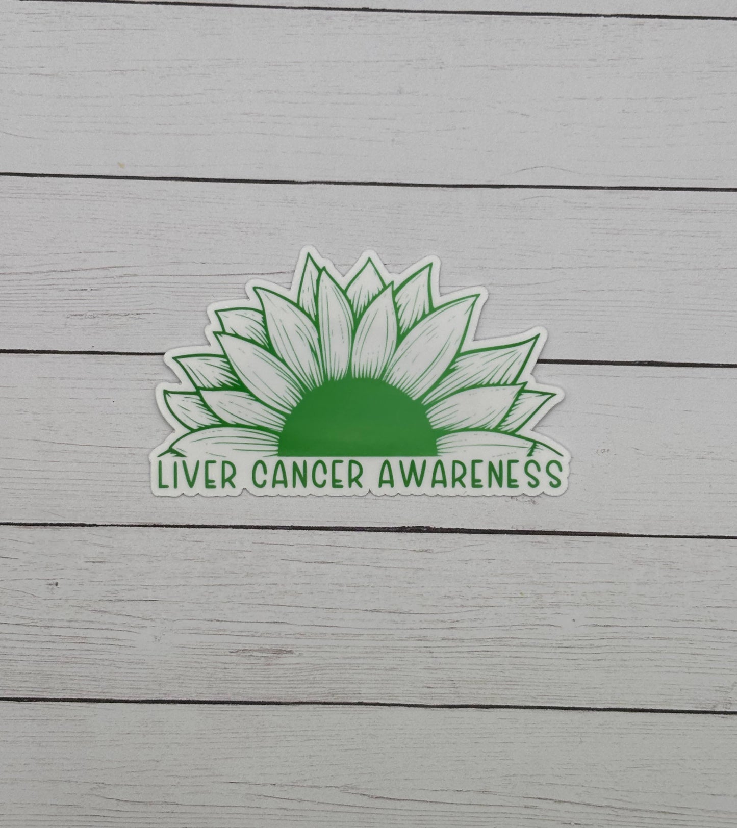 Liver Cancer Awareness Sunflower Sticker
