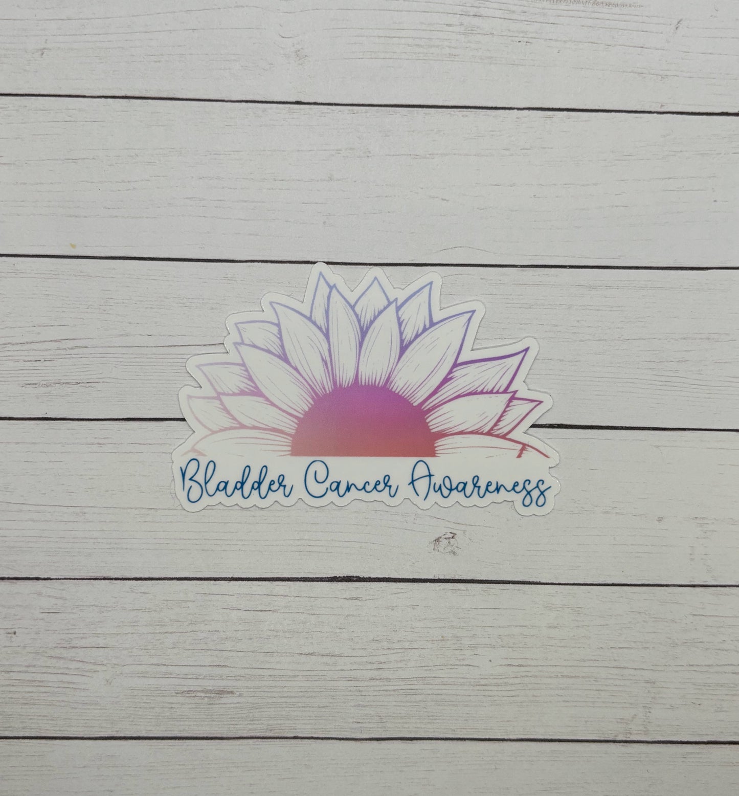 Bladder Cancer Awareness Sunflower Sticker