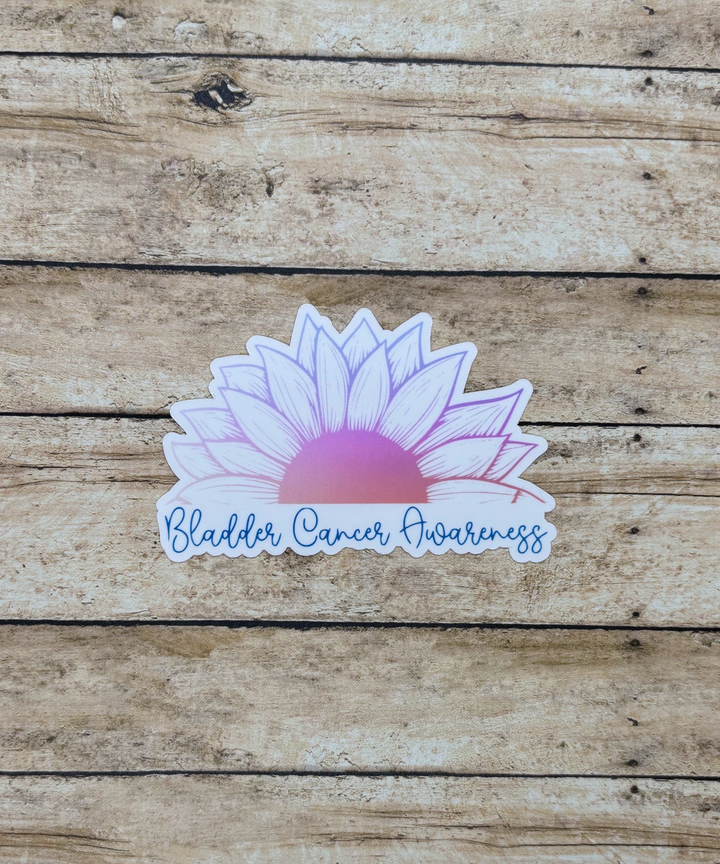 Bladder Cancer Awareness Sunflower Sticker