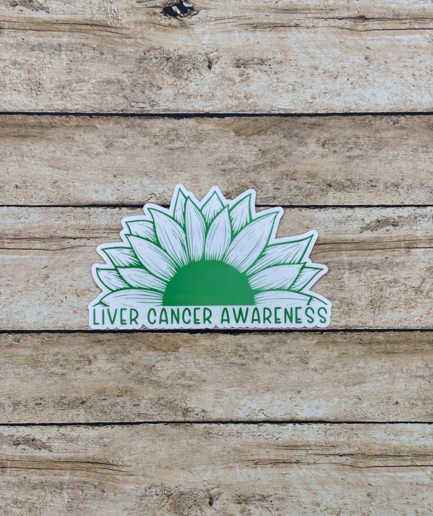 Liver Cancer Awareness Sunflower Sticker