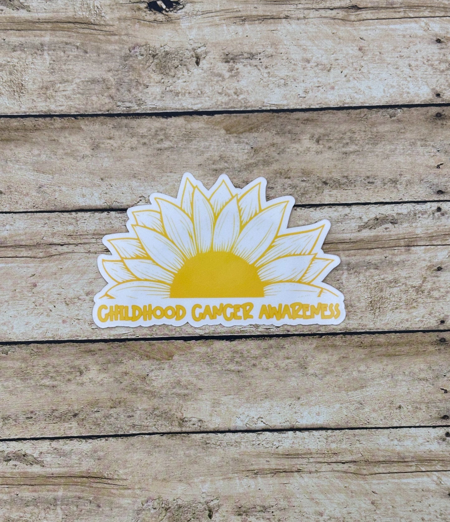 Childhood Cancer Awareness Sunflower Sticker