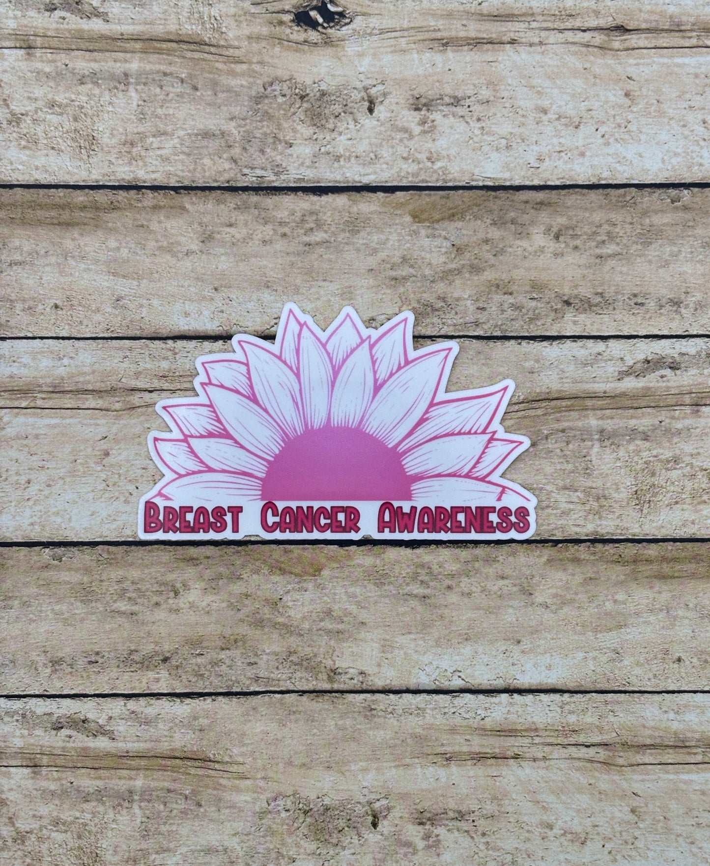 Breast Cancer Awareness Sunflower Sticker