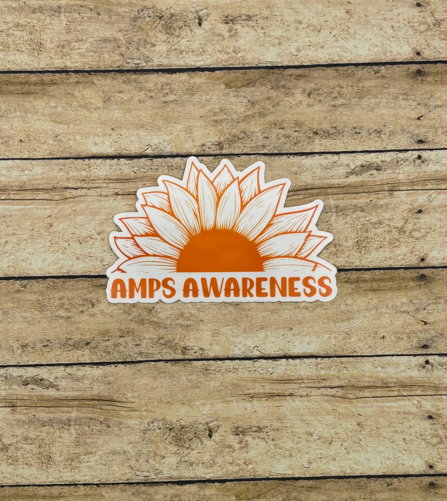 AMPS Awareness Sunflower Sticker