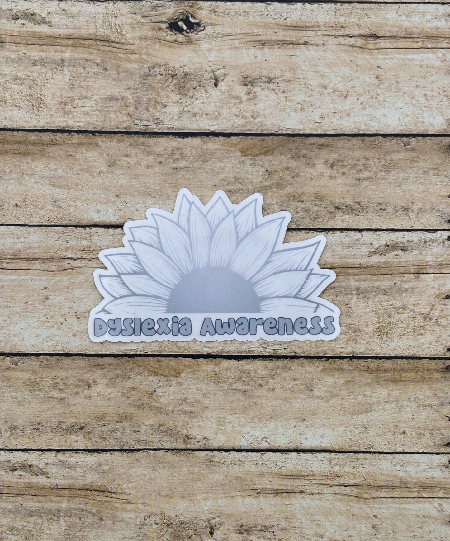 Dyslexia Awareness Sunflower Sticker