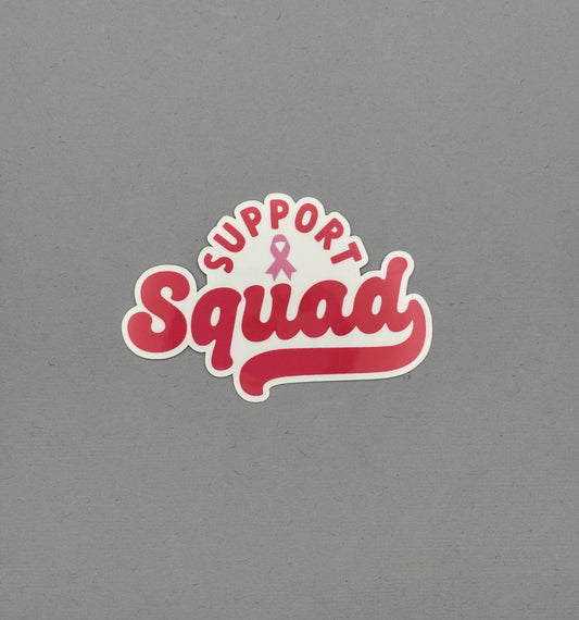 Support Squad with Ribbon Pink Sticker