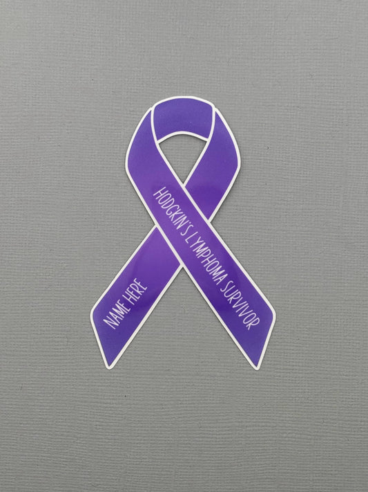 Hodgkin's Lymphoma Survivor Custom Ribbon Sticker